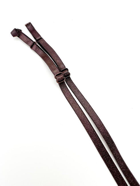 Dark Ash Brown Adjustable Bra Straps Lingerie Straps Elastic Trim 1 Pair
